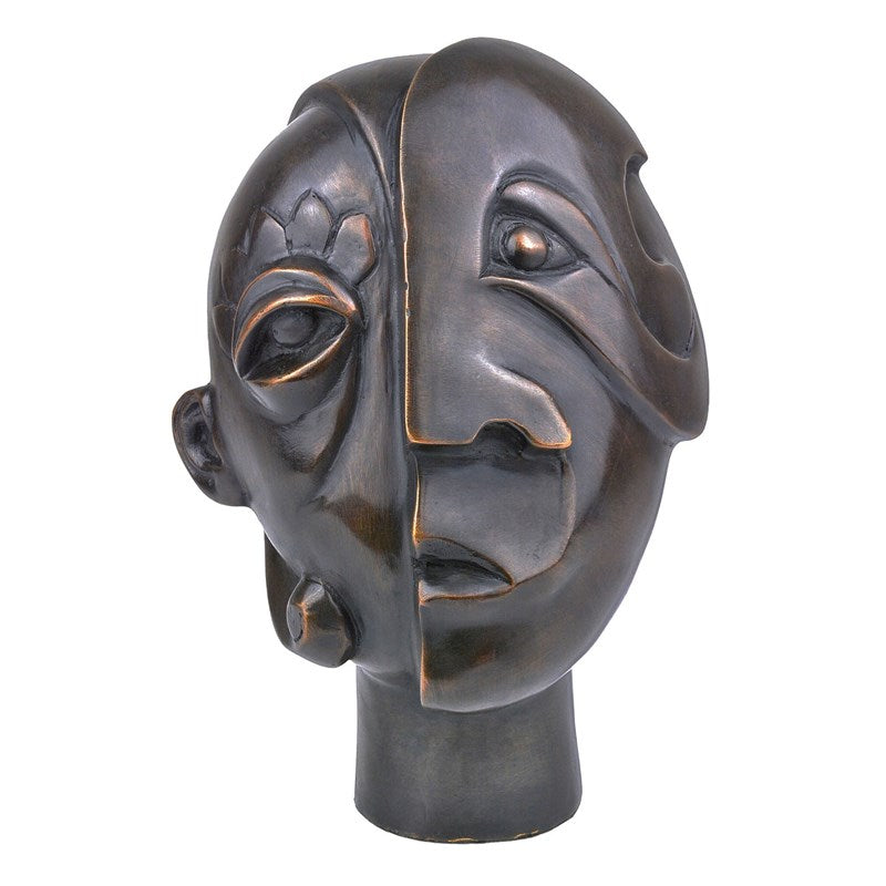 Cubist Head - Bronze-Currey-CURY-1200-0720-Decorative Objects-1-France and Son