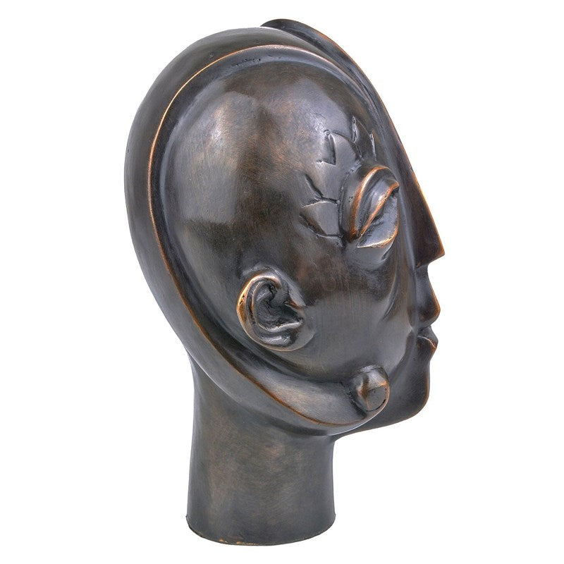 Cubist Head - Bronze-Currey-CURY-1200-0720-Decorative Objects-3-France and Son