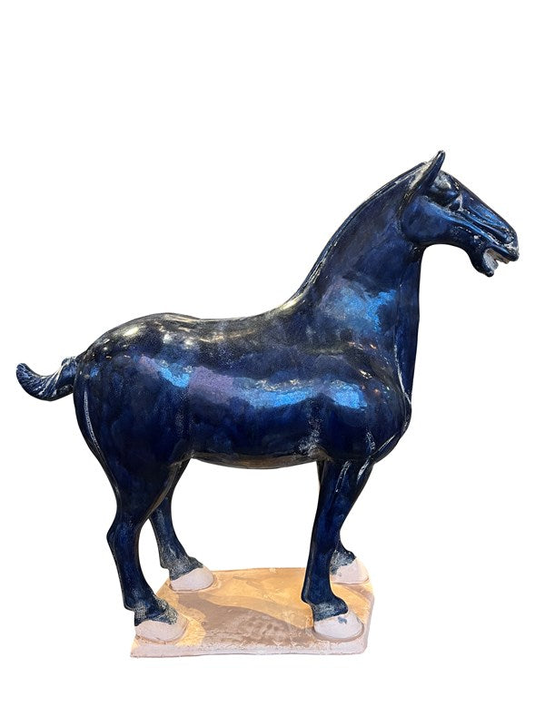 Tang Dynasty Persimmon Horse-Currey-CURY-1200-0781-Decorative ObjectsBlue-5-France and Son