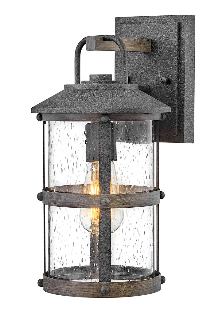 Outdoor Lakehouse - Small Wall Mount Lantern-Hinkley Lighting-HINKLEY-2680DZ-Outdoor LanternsAged Zinc-2-France and Son