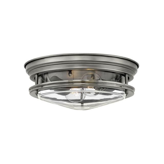 Foyer Hadley - Medium Flush Mount-Hinkley Lighting-HINKLEY-3302AN-CL-Wall LightingAntique Nickel with Clear glass-1-France and Son