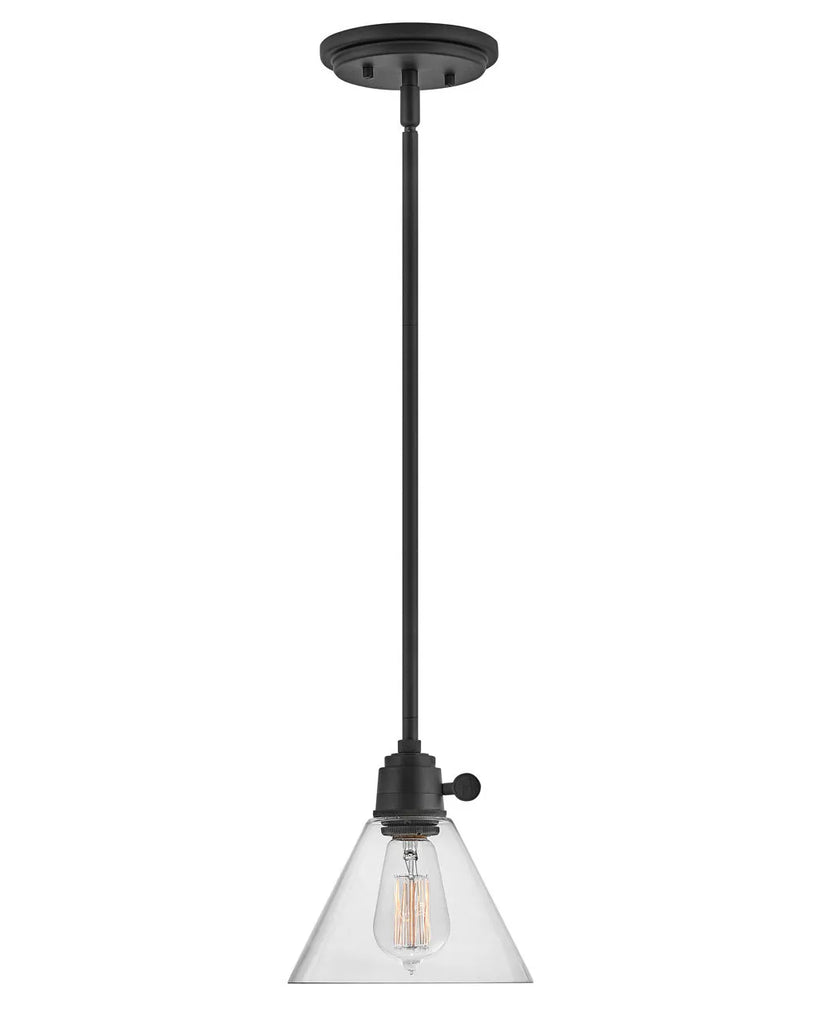 Arti Small Pendant-Hinkley Lighting-HINKLEY-3697BK-CL-PendantsNormal-Black with Clear glass-4-France and Son