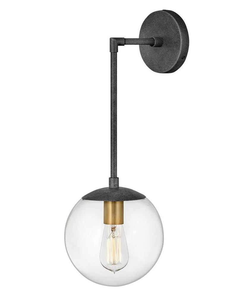 Warby Single Light Sconce-Hinkley Lighting-HINKLEY-3742DZ-Wall SconcesAged Zinc with Heritage Brass accents-5-France and Son