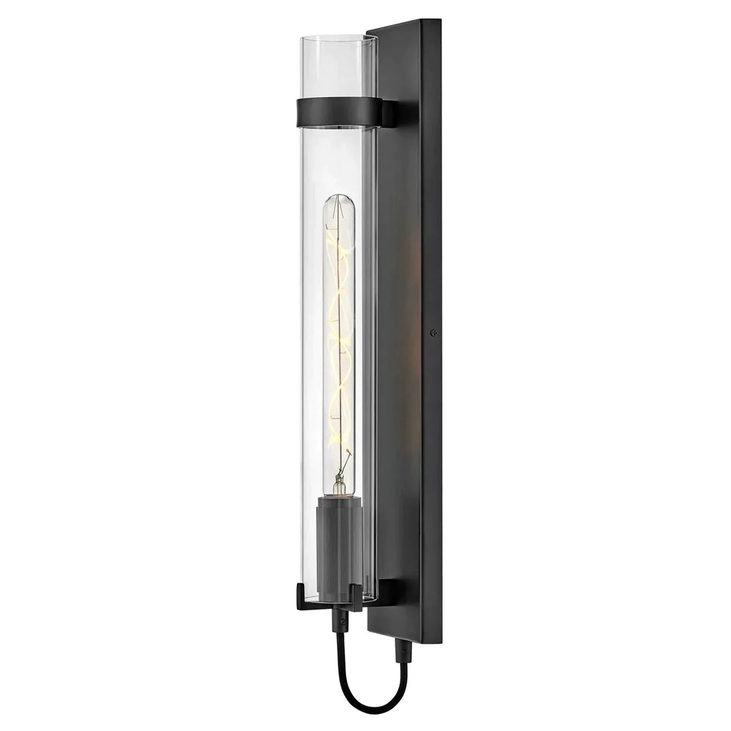 Sconce Ryden - Tall Single Light with LED-Hinkley Lighting-HINKLEY-37852BK-LL-Wall SconcesBlack-1-France and Son