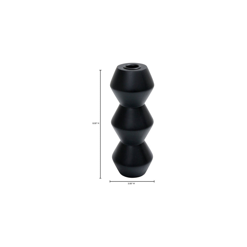 Sequence Wooden Candle Holder-Moes-MOE-DD-1046-02-Candle HoldersLarge-Black-4-France and Son