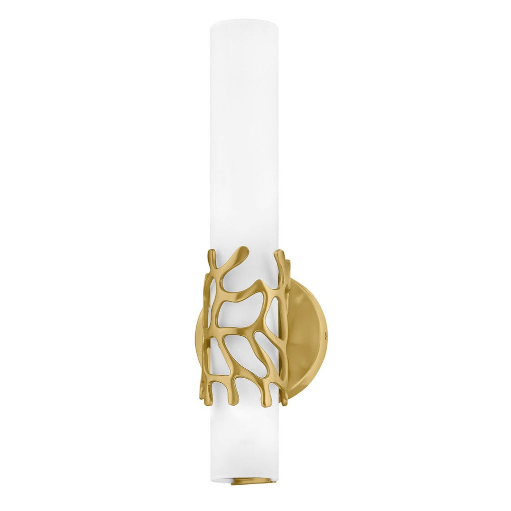 Bath Lyra Small LED Sconce-Hinkley Lighting-HINKLEY-50871LCB-Wall SconcesLacquered Brass-1-France and Son