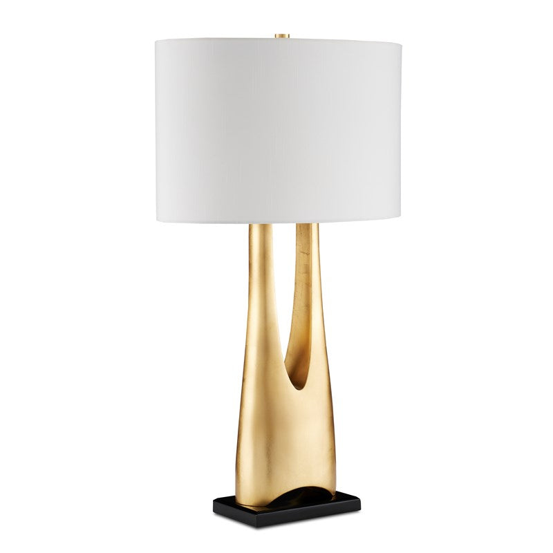 La Porta Table Lamp-Currey-CURY-6000-0852-Table LampsContemporary Gold Leaf/Black-1-France and Son