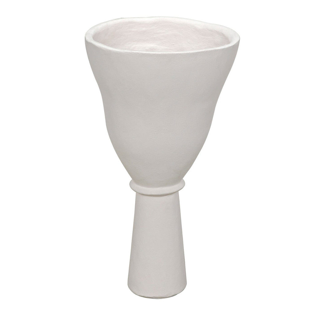 Vase - White Fiber Cement-Noir-NOIR-AR-68WFC-Vases-1-France and Son
