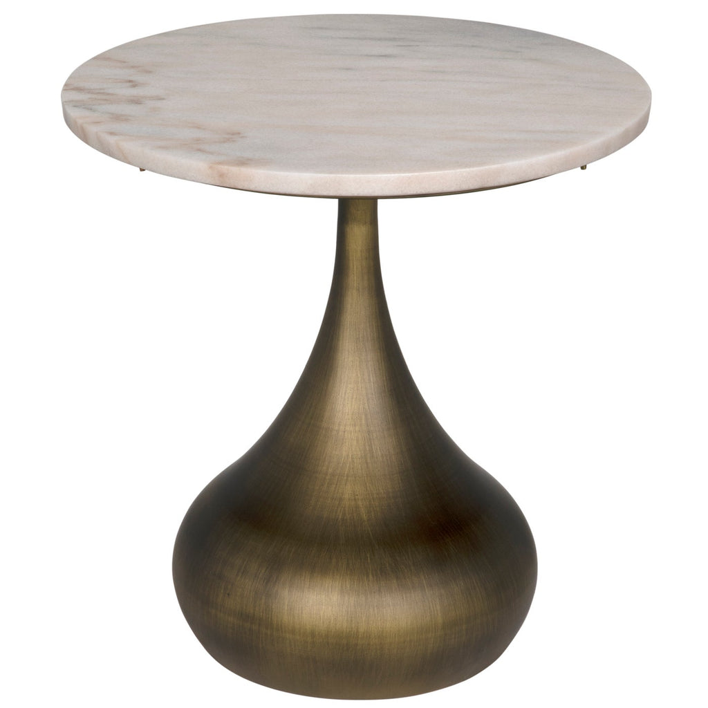 Mateo Side Table - Aged Brass-Noir-NOIR-GTAB985AB-Side Tables-1-France and Son