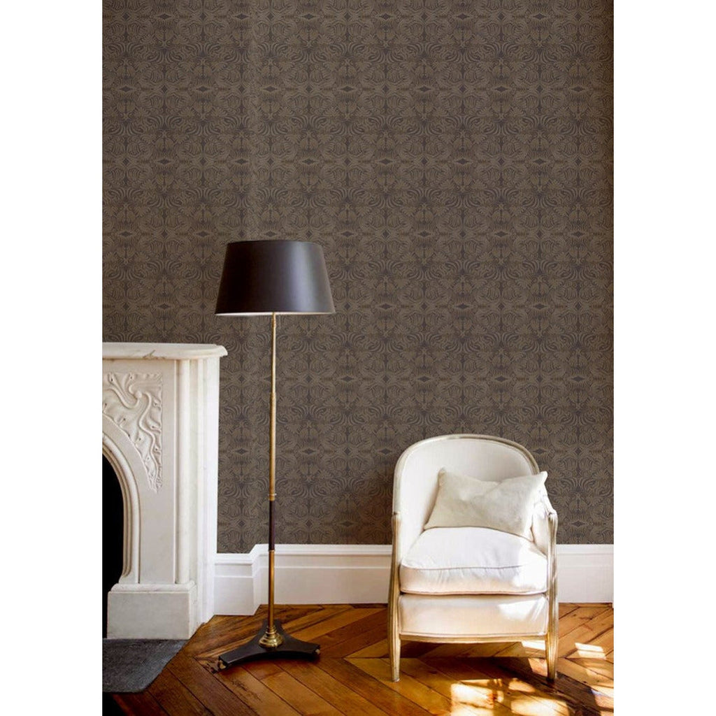 Flora Wallpaper-Mitchell Black-MITCHB-WCAB416-PM-10-Wall DecorPatterns Goldenrod-Premium Matte Paper-Small-2-France and Son