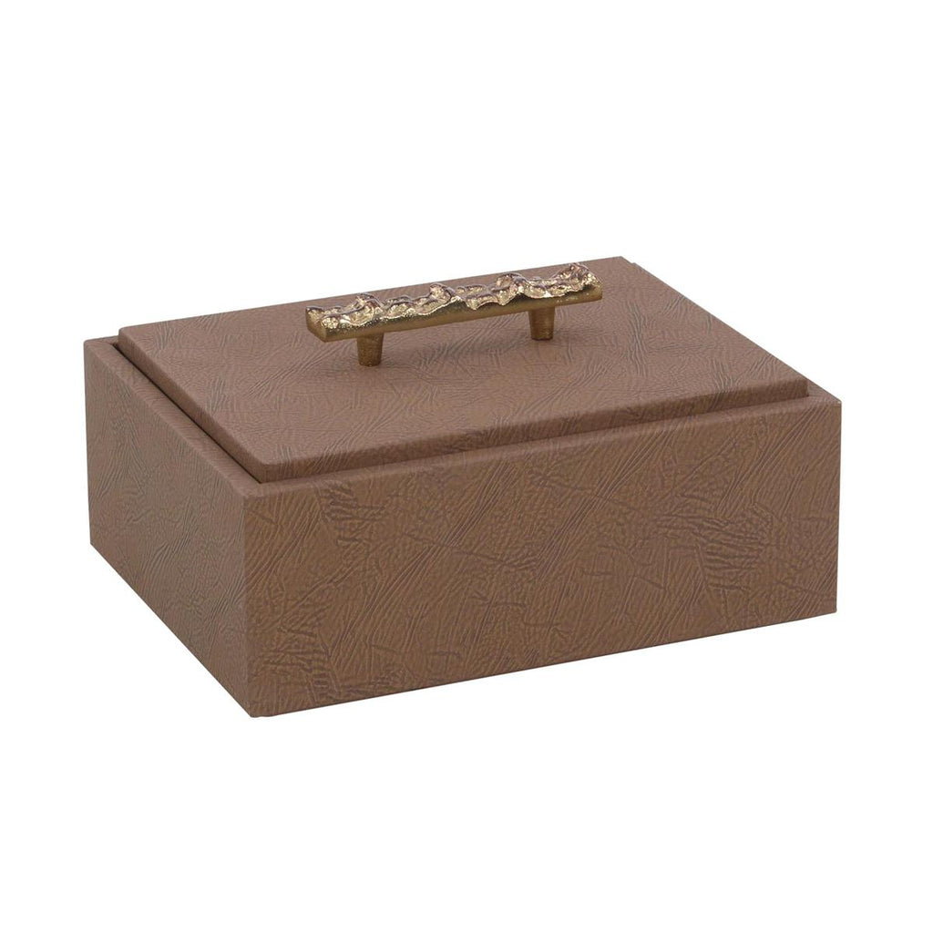 Duon Leather Box-John Richard-JR-JRA-12037-Baskets & BoxesII-2-France and Son