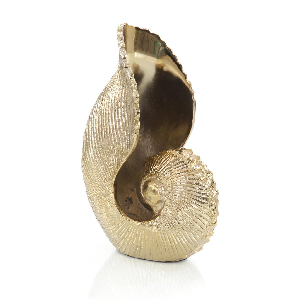 Nautilus Seashell Brass Sculpture-John Richard-JR-JRA-13089-Decorative ObjectsBrass-1-France and Son