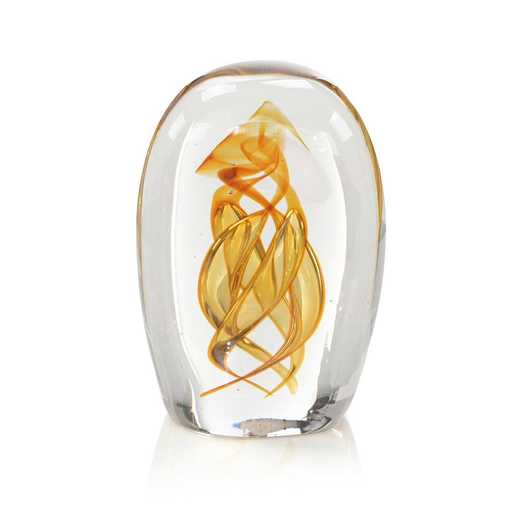 Handblown Amber and Clear Glass Sculpture-John Richard-JR-JRA-13118-Decorative Objects-1-France and Son