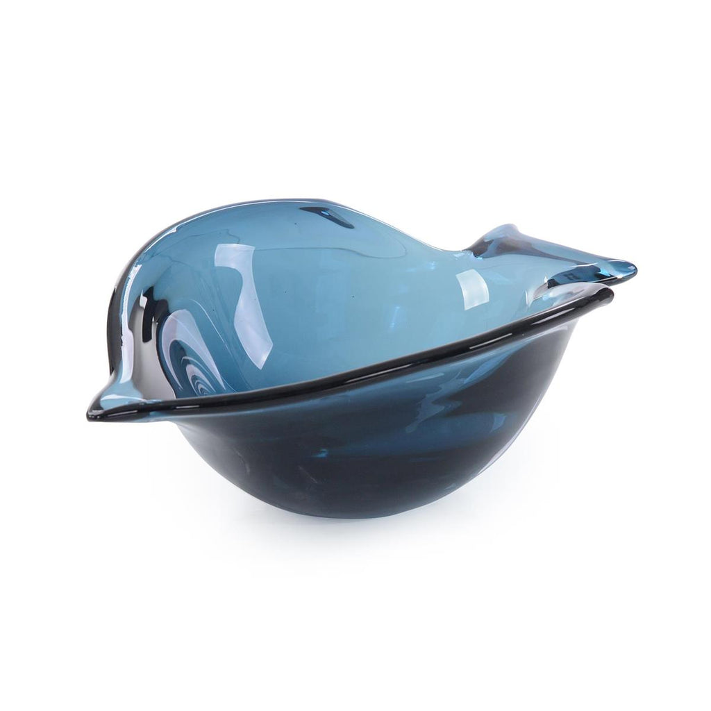 Handblown Abstract Sapphire Glass Bowl-John Richard-JR-JRA-13143-BowlsII-2-France and Son