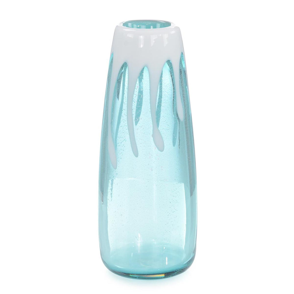 Seafoam Blue Handblown Glass Vase-John Richard-JR-JRA-13177-VasesI-1-France and Son