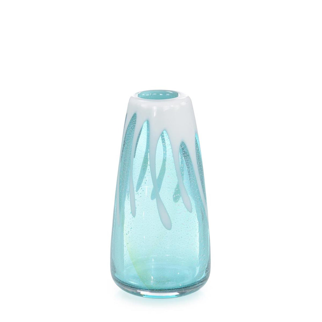 Seafoam Blue Handblown Glass Vase-John Richard-JR-JRA-13178-VasesII-2-France and Son