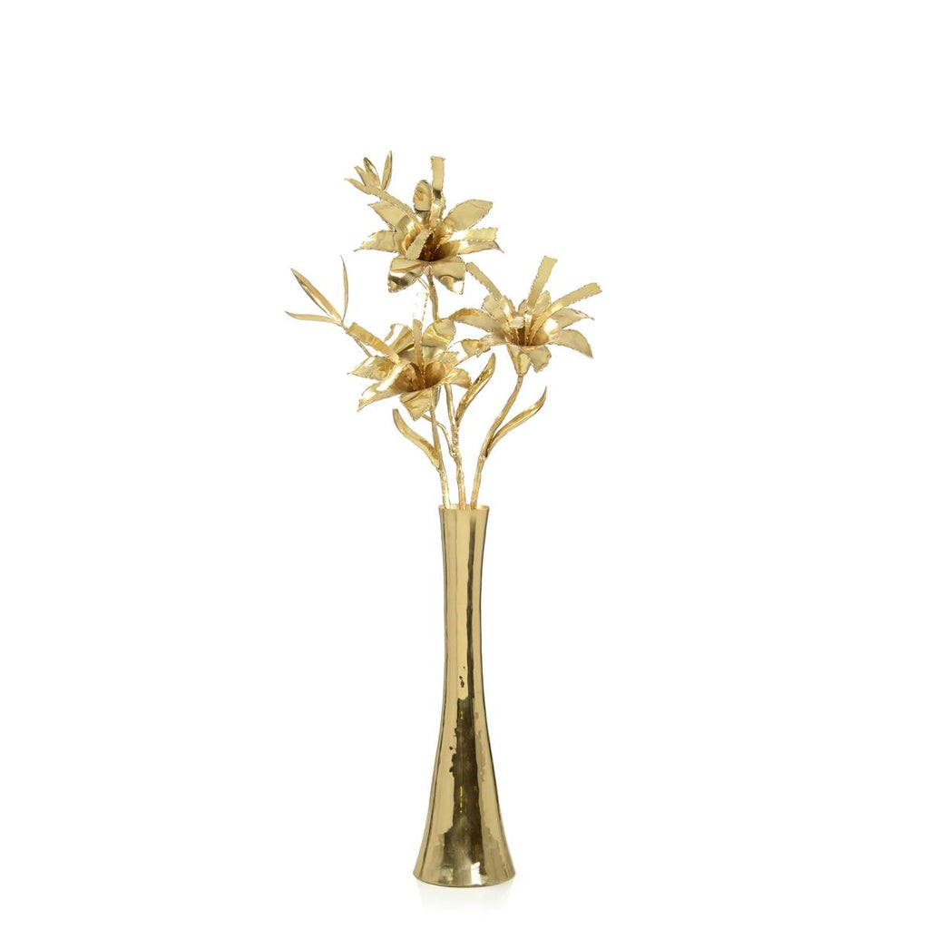 Brass Lilies Sculpture-John Richard-JR-JRA-14186-Decorative ObjectsLilies-2-France and Son