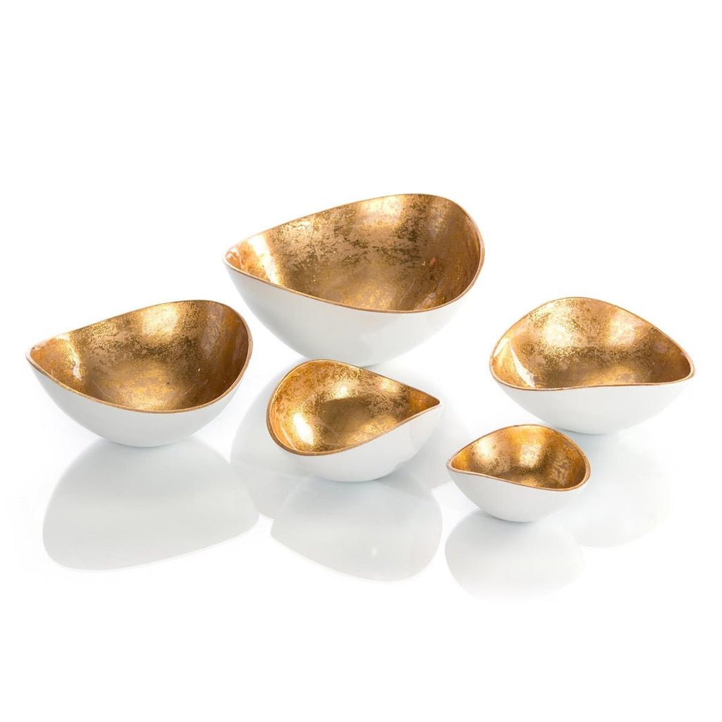 Gold Luster Bowls - Set Of 5-John Richard-JR-JRA-9847S5-Bowls-1-France and Son