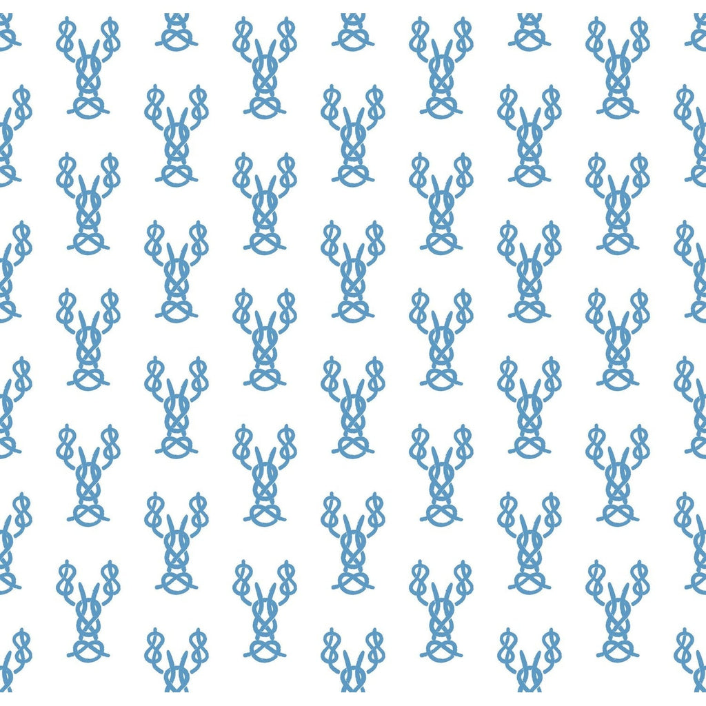 Nautical Lobster Knots Wallpaper-Mitchell Black-MITCHB-WCHH104-BL-PM-10-Wall DecorPatterns French Blue-Premium Matte Paper-1-France and Son