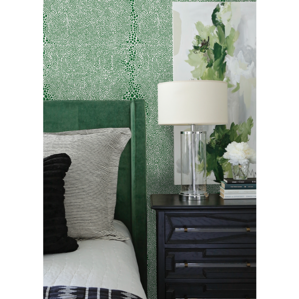 Shagreen Wallpaper-Mitchell Black-MITCHB-WCLP606-3-PM-10-Wall DecorPatterns Signature Green-Premium Matte Paper-2-France and Son