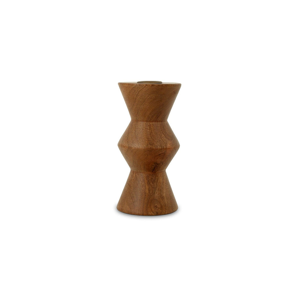 Sequence Wooden Candle Holder-Moes-MOE-DD-1045-03-Candle HoldersSmall-Brown-5-France and Son