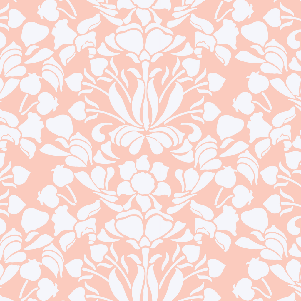 Snapdragon Wallpaper-Mitchell Black-MITCHB-WC381-5-PM-10-Wall DecorPatterns Bleached Coral-Premium Matte Paper-17-France and Son