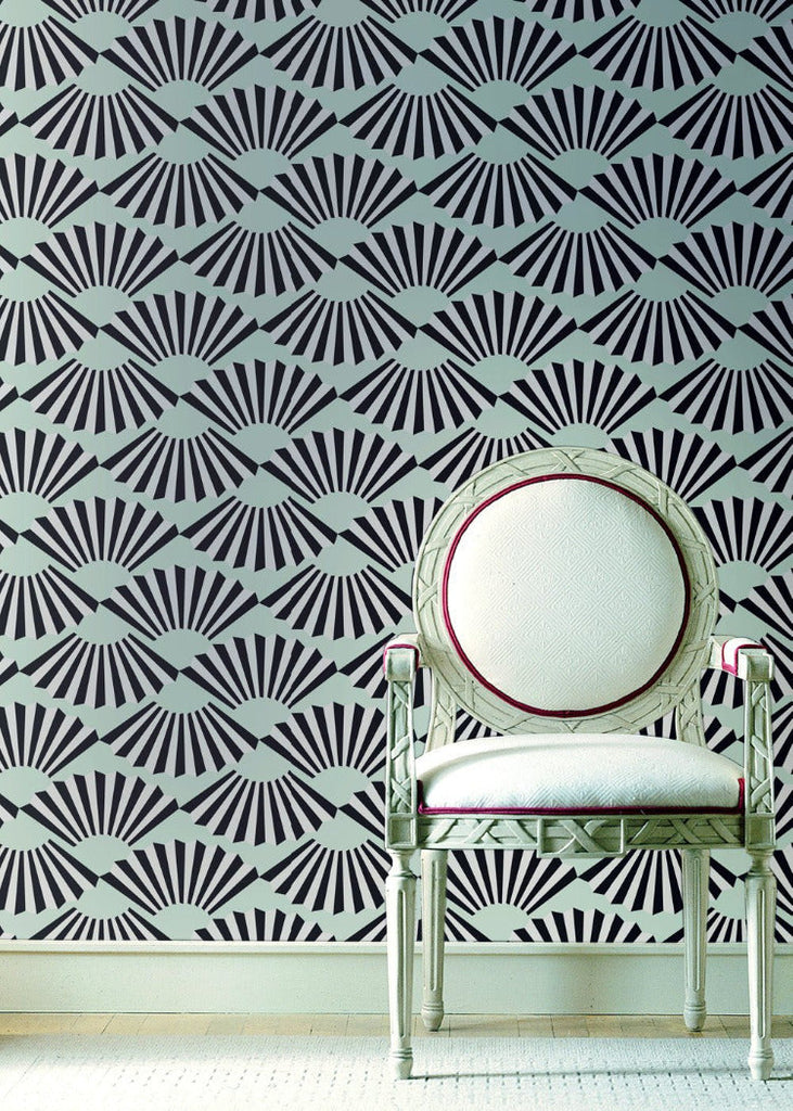 Fanning Out Wallpaper-Mitchell Black-MITCHB-WCJT1-BE-PM-10-Wall DecorPatterns Berry-Premium Matte Paper-6-France and Son