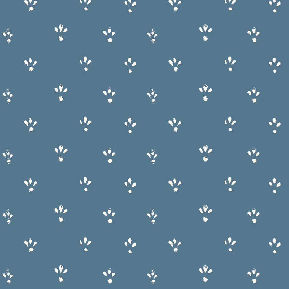 Fleur Wallpaper-Mitchell Black-MITCHB-WC413-BS-PM-10-Wall DecorPatterns Blue Salt-Premium Matte Paper-5-France and Son