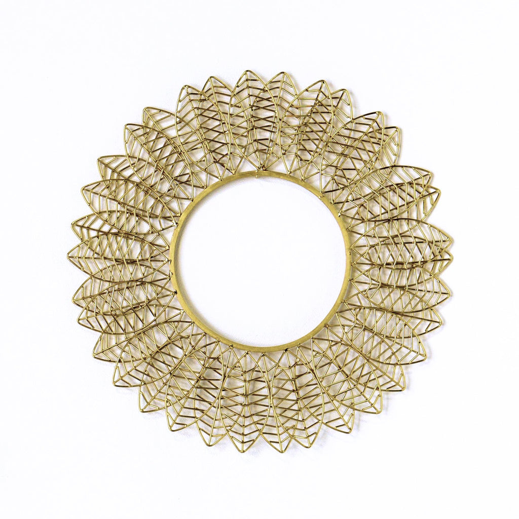 Wire Leaf 25"OD Disc Wall A-Gold Leaf Design Group-GOLDL-IR9439-25-Wall Art-1-France and Son