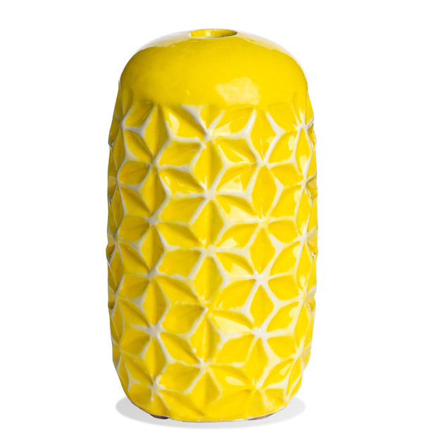 Repoto Set of 2 - 7.75"H Vase, Yellow-Gold Leaf Design Group-GOLDL-CR9163-7Y-Vases-1-France and Son