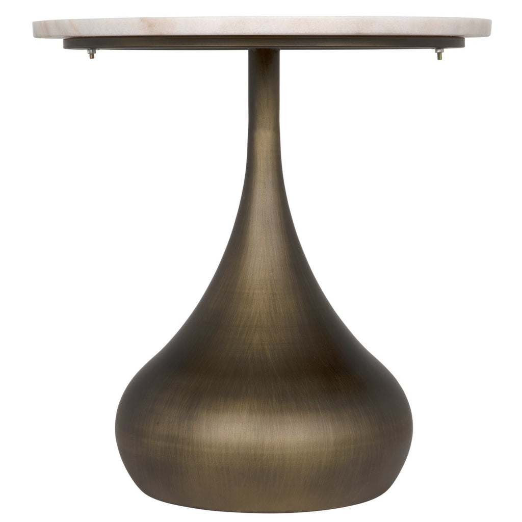 Mateo Side Table - Aged Brass-Noir-NOIR-GTAB985AB-Side Tables-2-France and Son