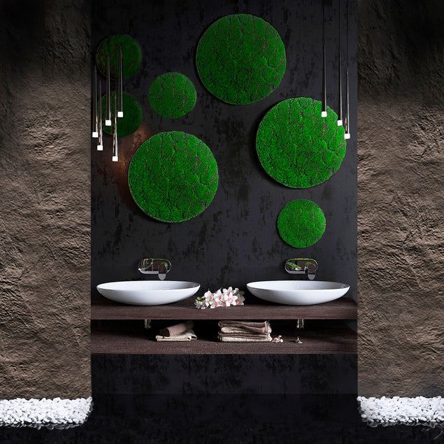 Green Wall Disc, "New Moss"-Gold Leaf Design Group-GOLDL-HY8627-19-Wall DecorSmall-2-France and Son